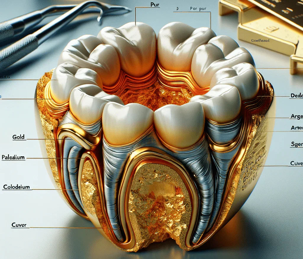 ¿De qué está compuesto el oro dental?