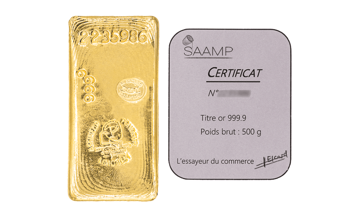 Lingot d'or 500g - SAAMP - GoldUnion