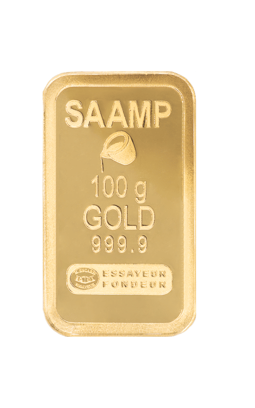 Lingote de oro de 100 g - SAAMP