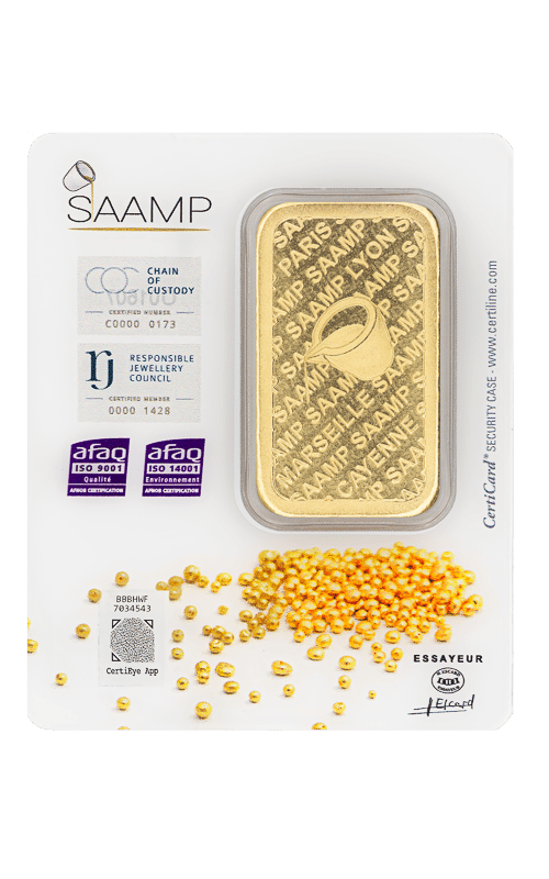 Lingote de oro de 100 g - SAAMP