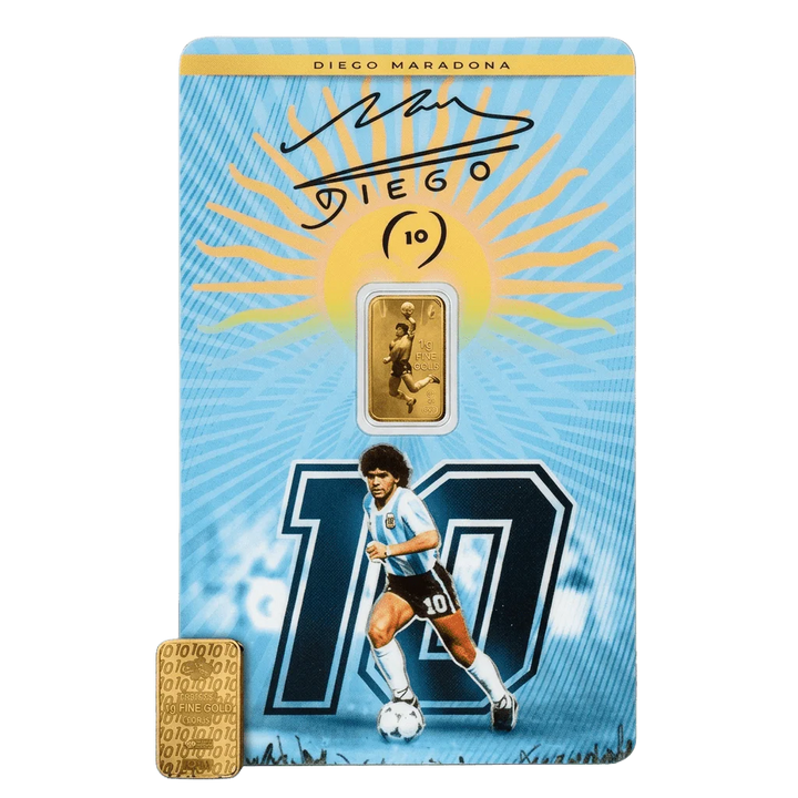 Lingote de oro 1g - Diego Maradona « Hand of God » - PAMP - GoldUnion