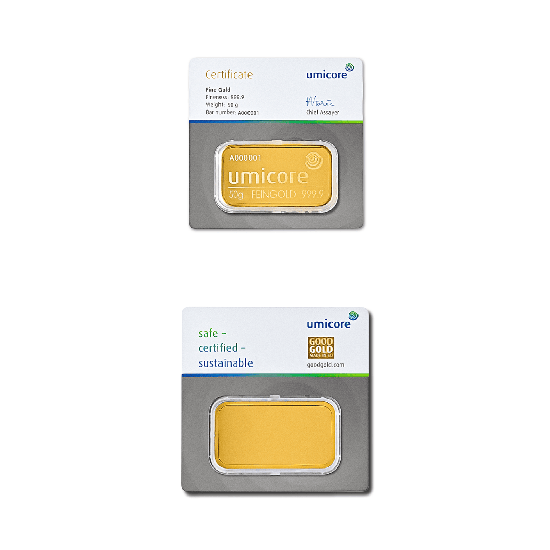 Lingote de oro de 50 g – LBMA