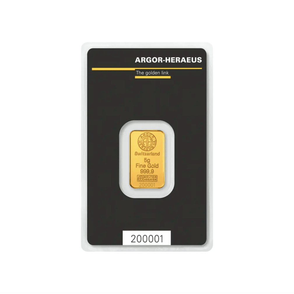 Lingote de oro de 5 g - LBMA