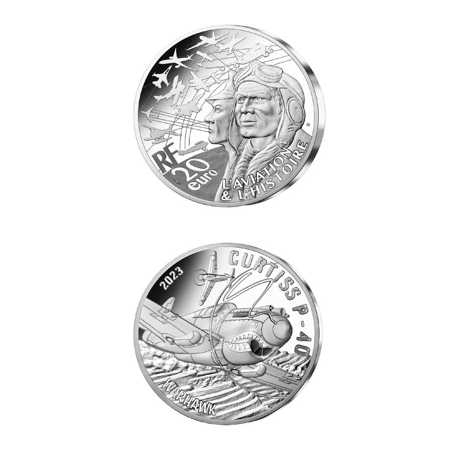 Pièce 20€ Argent - Collection Le Curtiss P40 - GoldUnion