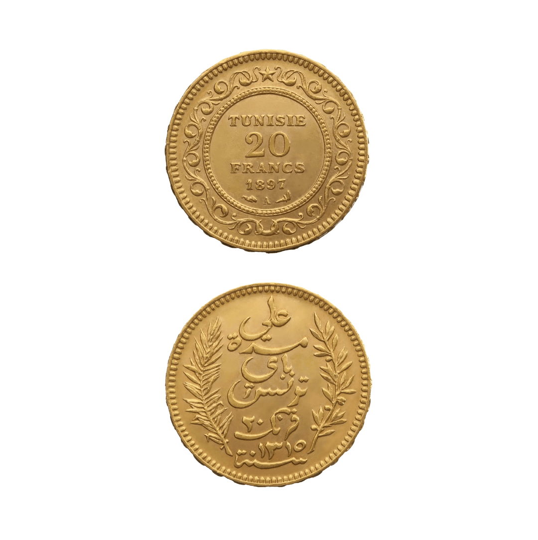 Moneda de 20 francos de Túnez – Tesoro Numismático