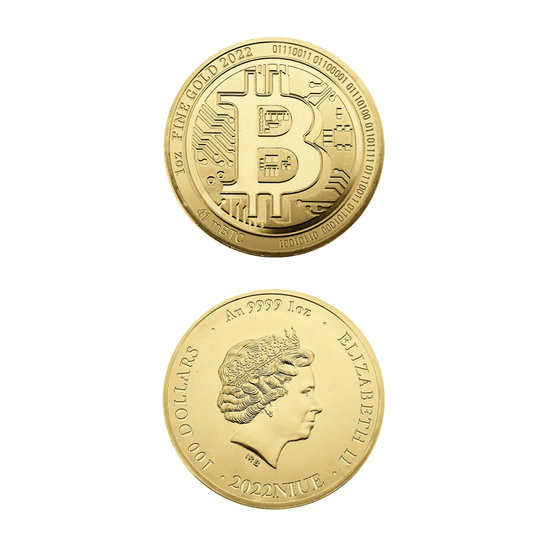 Moneda de Bitcoin de 1 onza de oro – Edición especial numismática 2022