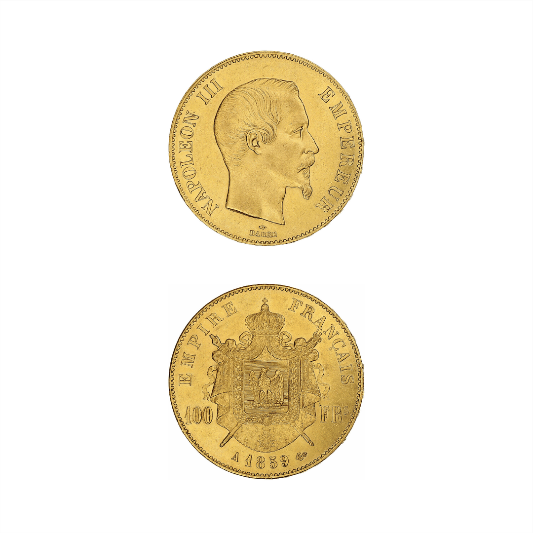 Moneda de 100 francos de Napoleón III - Edición Histórica de 1859
