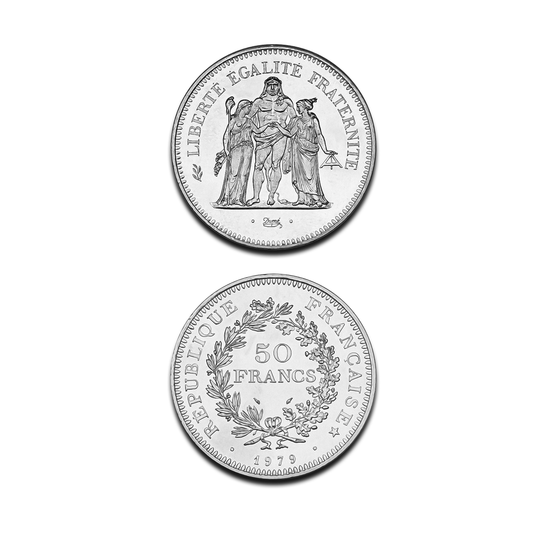 Moneda de 50 francos «Hércules» - Edición Numismática Histórica