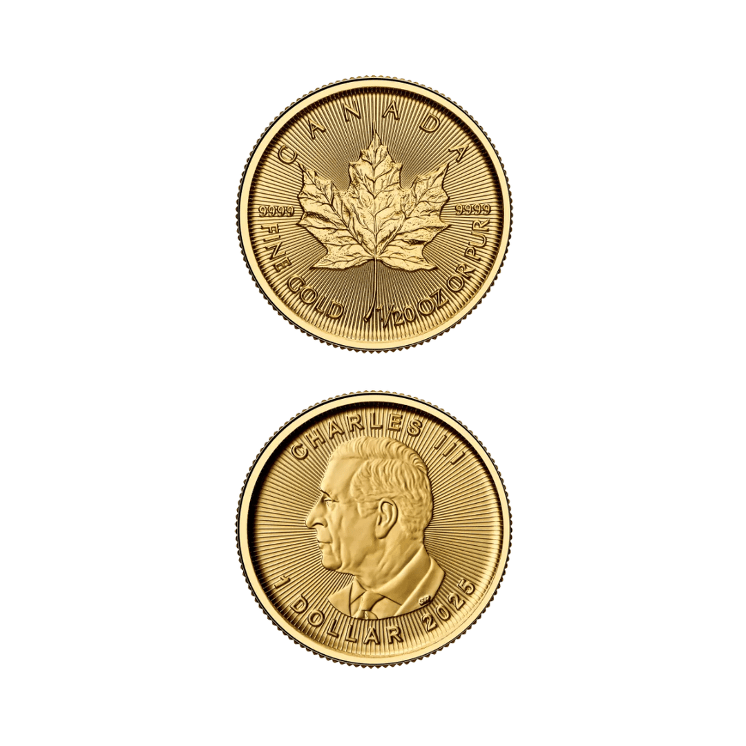 Moneda canadiense Maple Leaf de 1/20 onza – Colección numismática