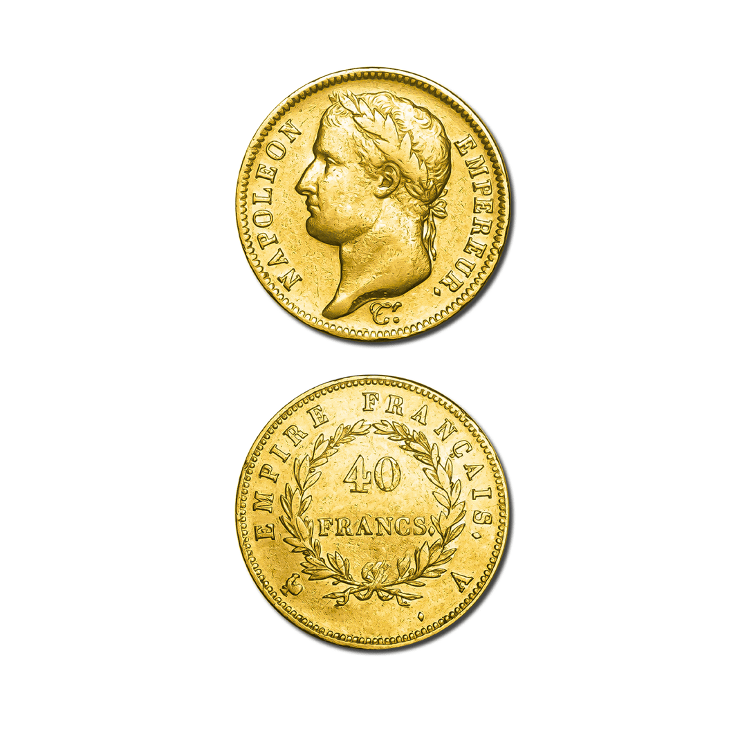 Moneda numismática de 40 francos Napoleón – Edición histórica