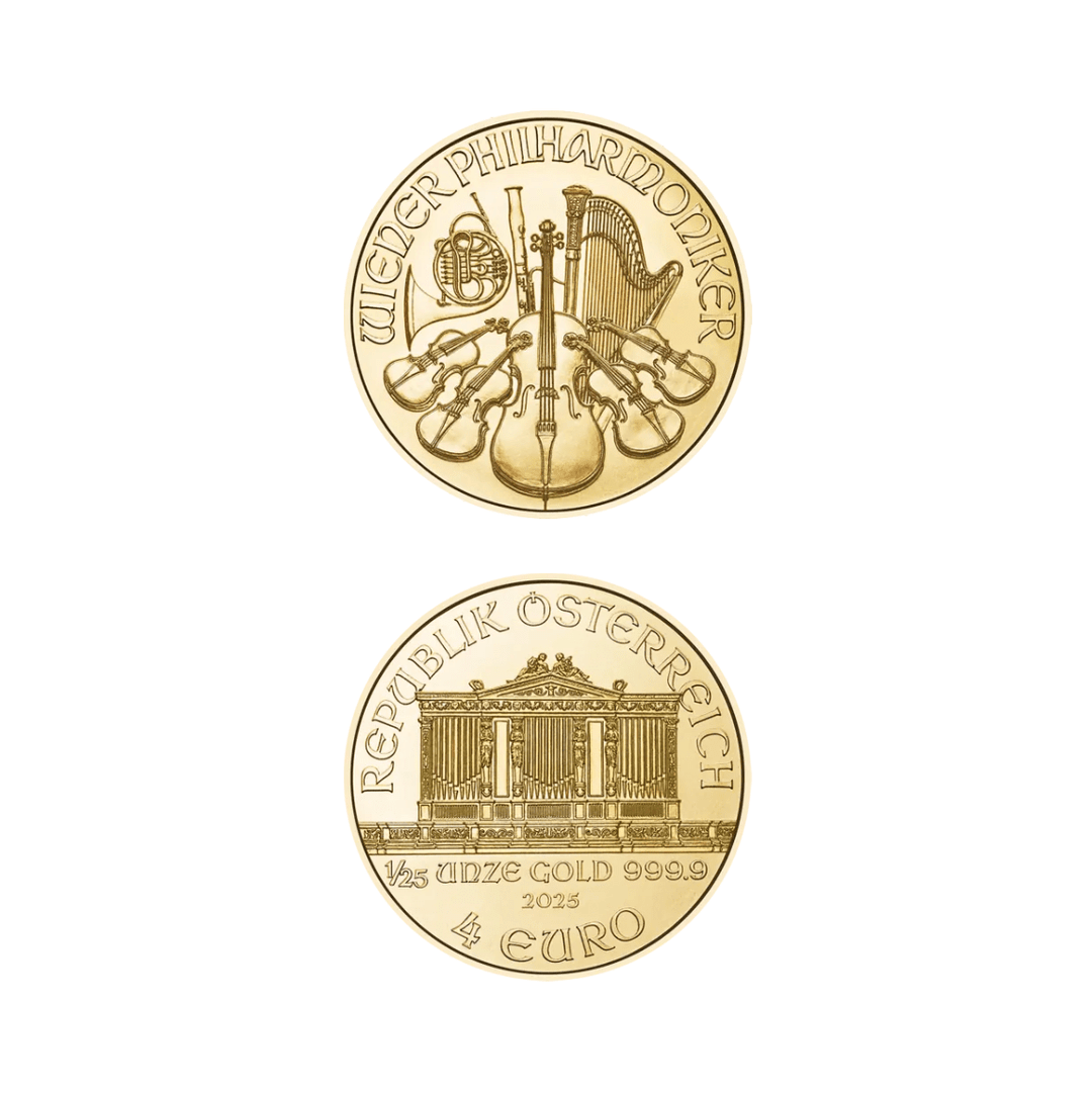 Moneda Filarmónica Austriaca - Serie Musical de 1/25 onzas de oro