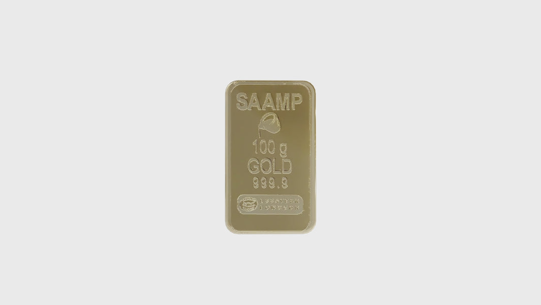 Lingote de oro de 100 g - SAAMP