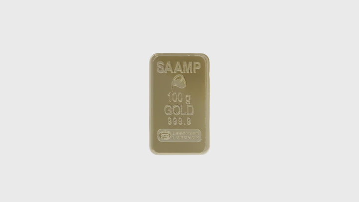 Lingote de oro de 100 g - SAAMP