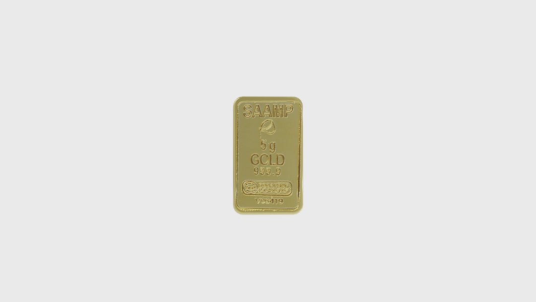 Lingote de oro de 5 g - 100 % francés - SAAMP